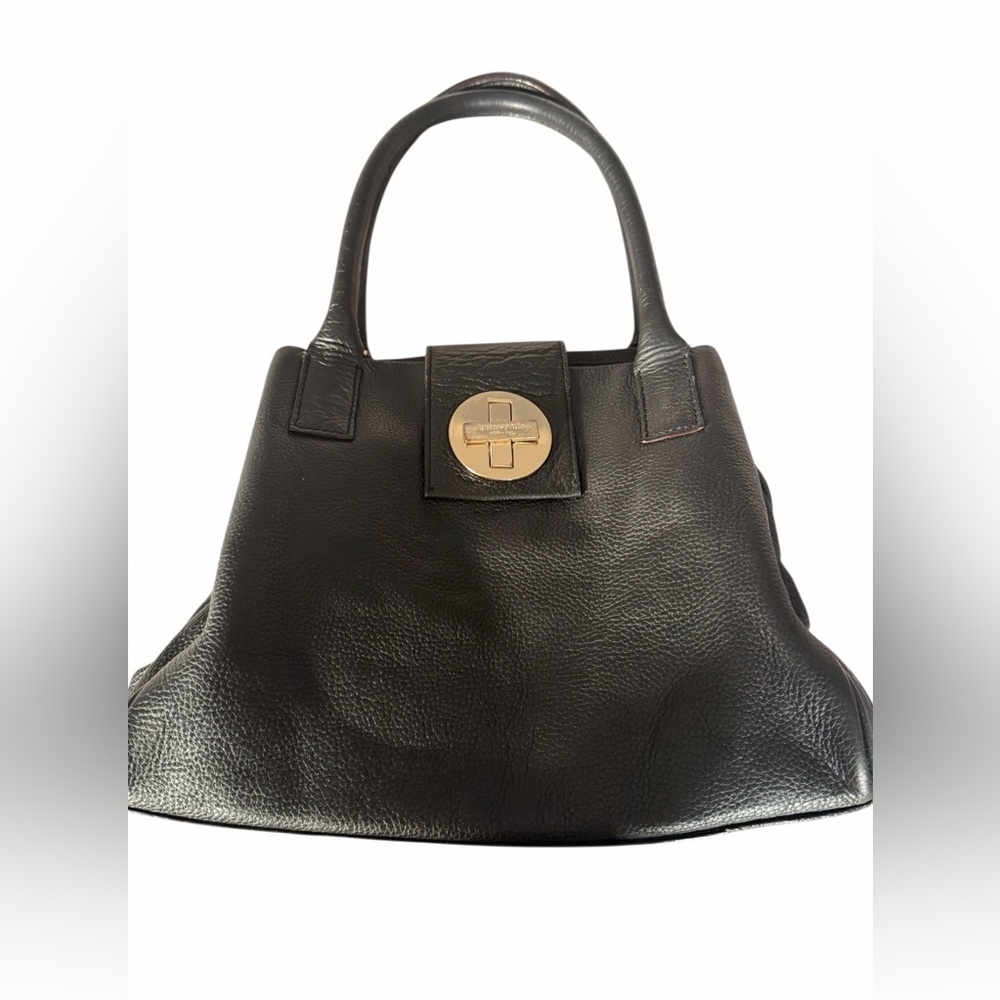 Kate Spade Black Satchel with Gold Clasp